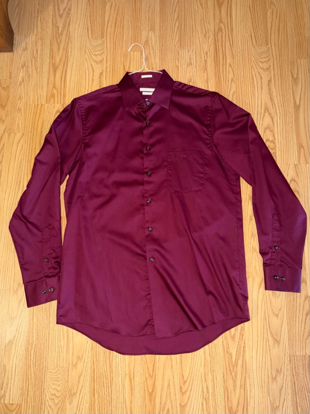 Van Heusen Men's Dress Shirt in Deep Burgundy